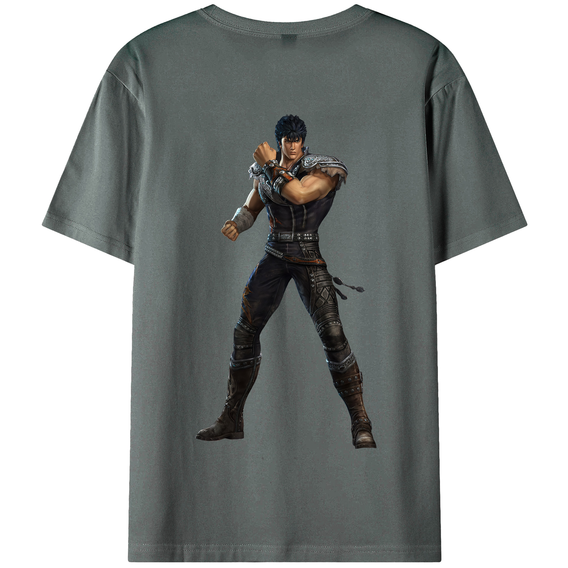 （画像用） 北斗の拳 Fist of the North Star 綿100％半袖Tシャツ（背面プリント）